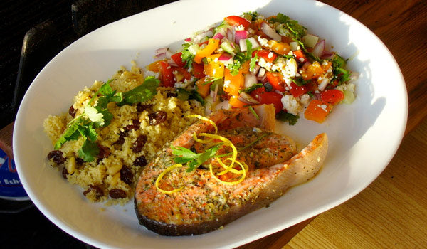 Sockeye with Cous Cous and a Salad