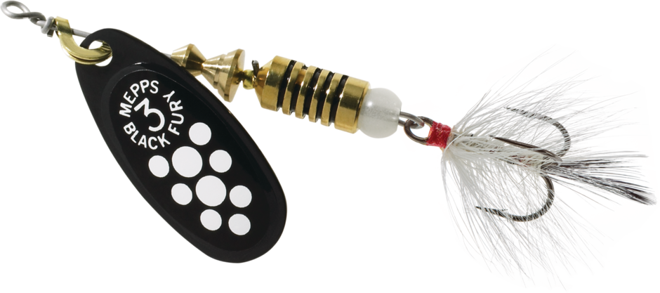 black fury fishing lure Mepps Black Fury Dressed Spinner – Sea-Run Fly & Tackle