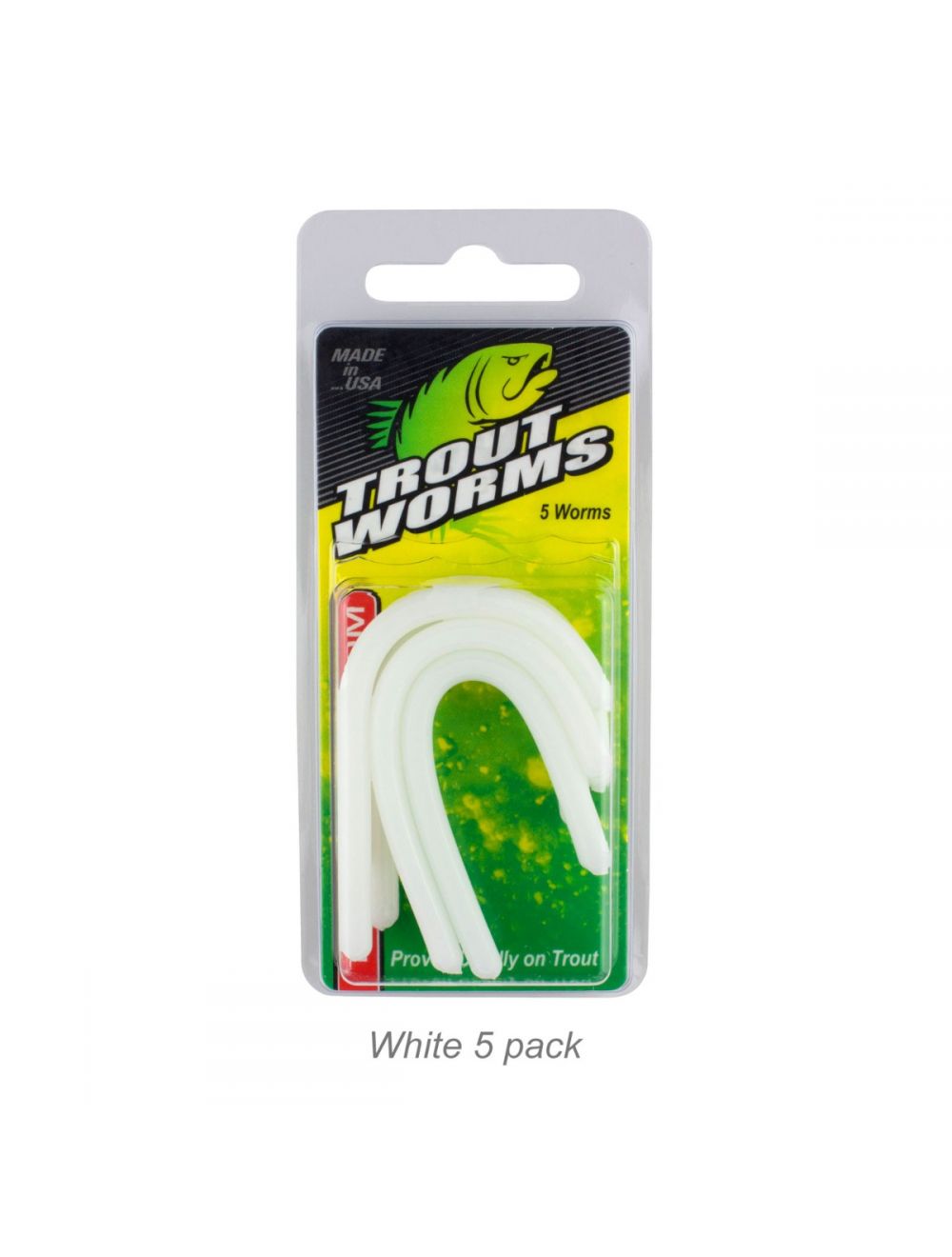 Lip Ripperz White Lightning Trout Wormz 10 Per Pack - Great On