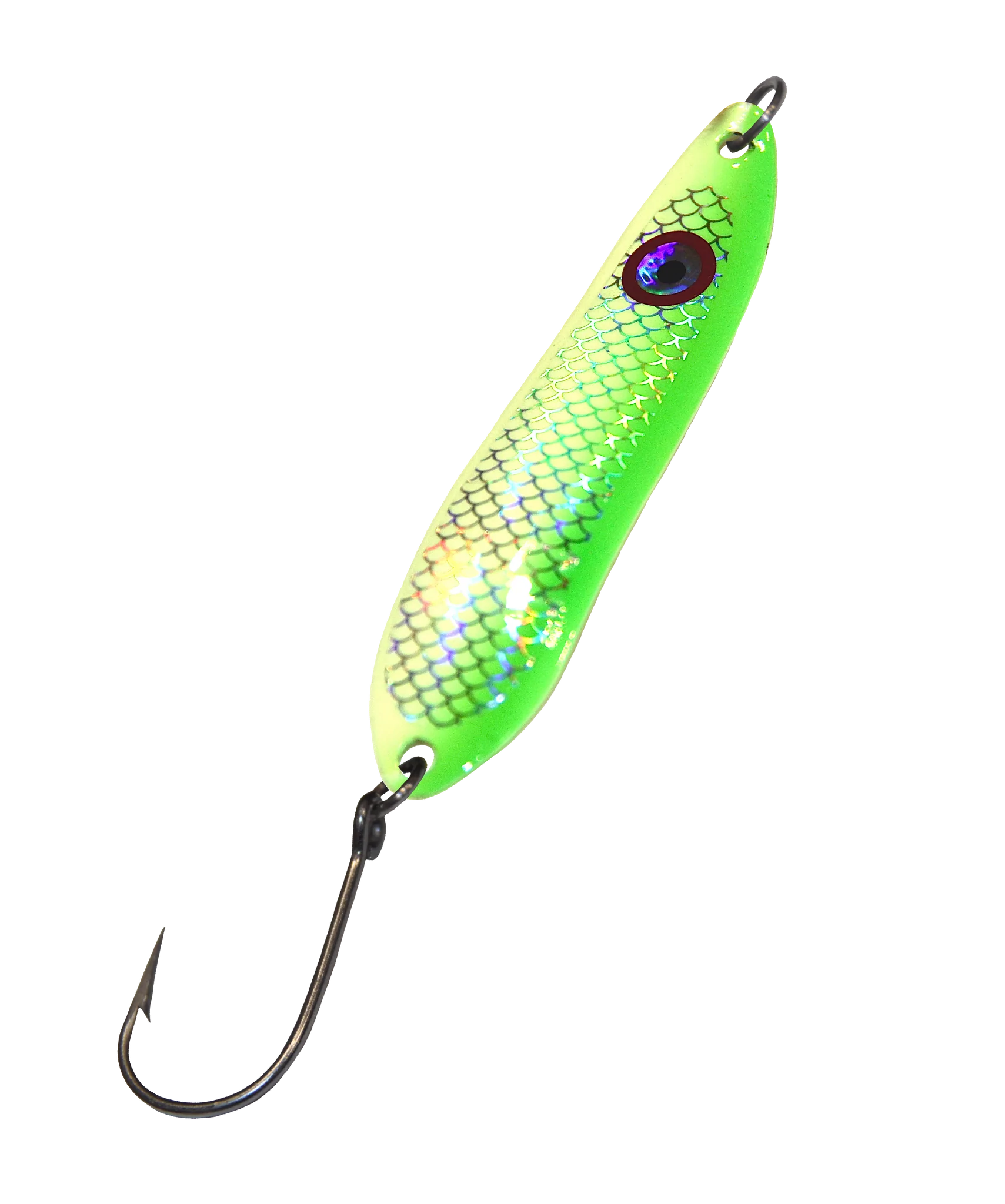 dream fish hook lure Lighthouse Lures 3.5" Lighthouse Lure Big Eye Spoon-Flaming Ferrari