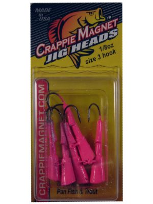 Leland Lures Crappie Magnet Jig Heads - Pink / 1/8 oz