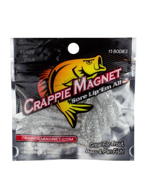 Crappie Magnet Series Body Pack 15pcs Black Chartreuse Flash