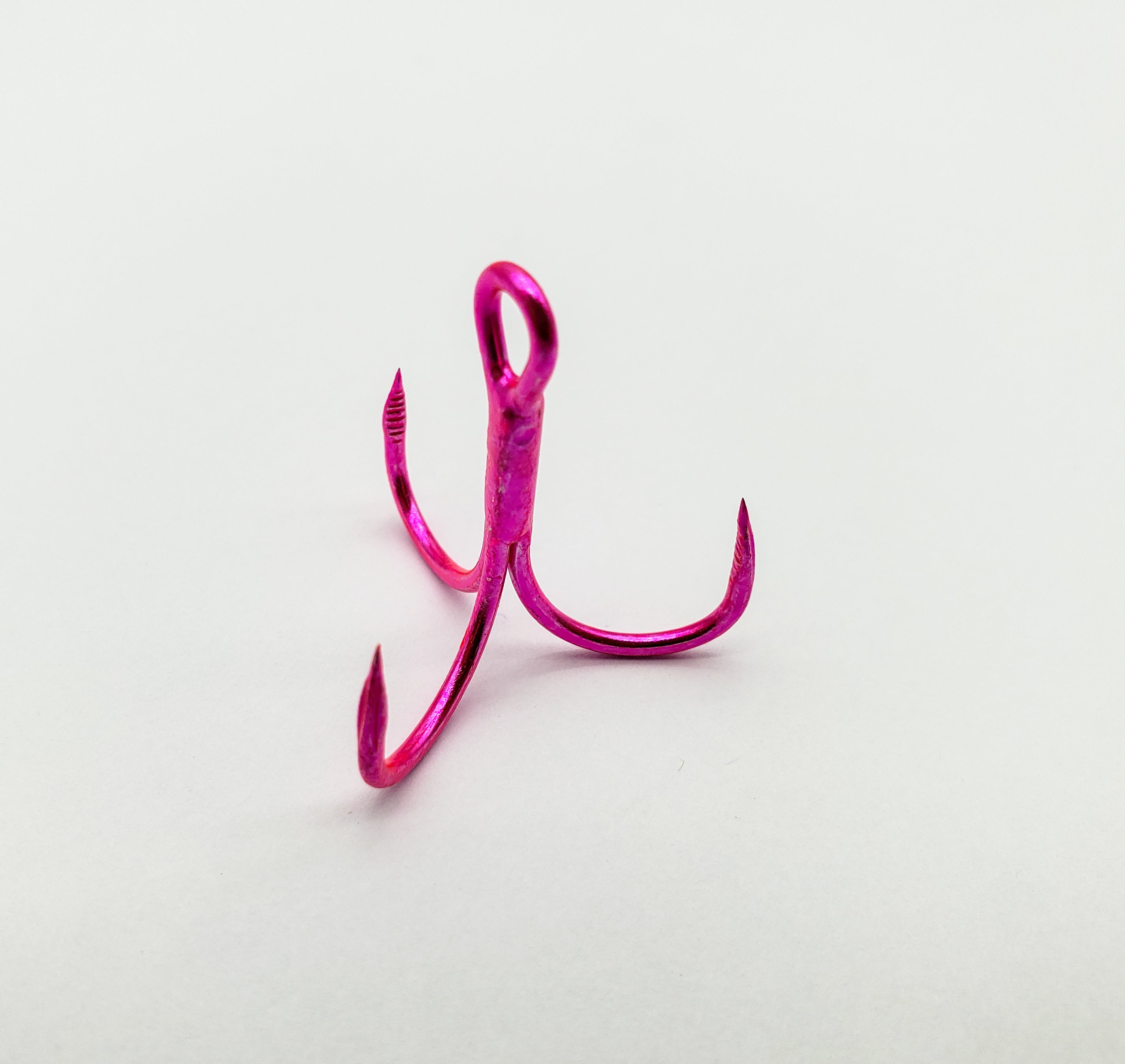 barbless treble fishing hooks Maruto 2083SCC+CP Barbless Trinity Treble Hook UV Rose / 2 / 5