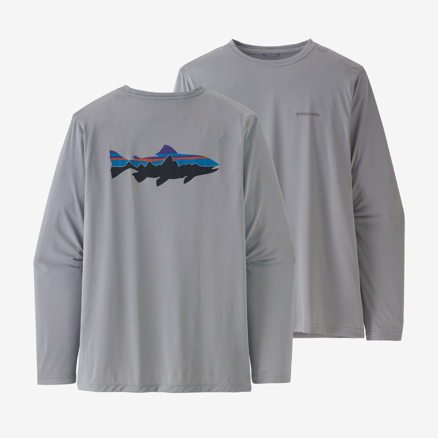 Patagonia Cap Cool Daily Fish Graphic Shirt - Fitz Roy Trout Salt Grey / M