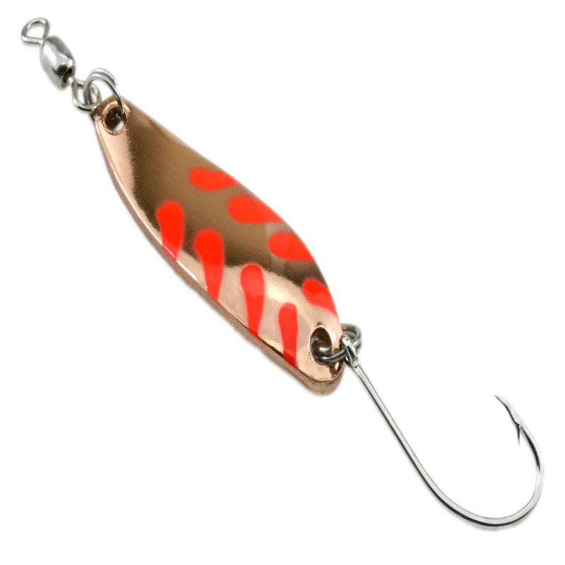 croc fishing lures Gibbs Croc Spoon Hammered Brass Fire Stripe / 3/16 oz