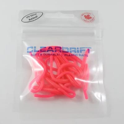 Cleardrift Tackle Trout Worms Hot Pink / 2.5