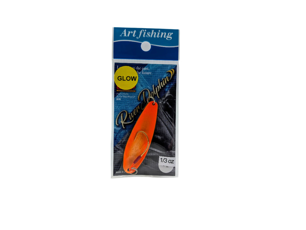 delfin fishing lures Art Fishing River Dolphin Spoon 1/4oz (6.6g) / Chartreuse Green Nickle