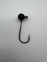 Compleat Angler Painted Jig Head Black Red