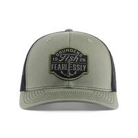 Grundens Fish Fearlessly Trucker Hat