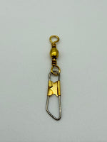 Pucci Brass Barrell Swivel w Safety Snap