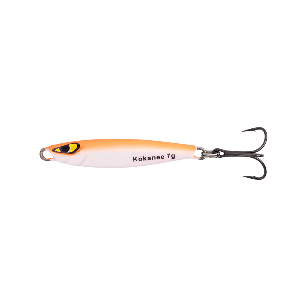 best hooks for kokanee fishing Mustad Kokanee Jig UV Orange White / 1/4oz