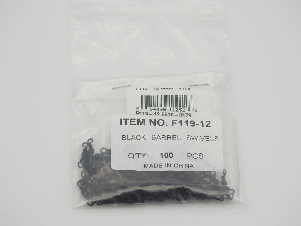 Black Barrel Swivel 100 Pack