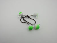 Compleat Angler Two Tone Painted Jig Heads White Green
