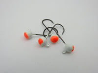 Compleat Angler Two Tone Painted Jig Heads White Orange
