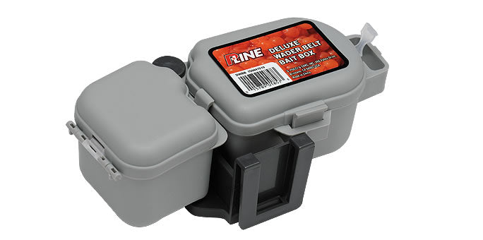bait box deluxe tackle box P-Line Deluxe Wader Belt Bait Box