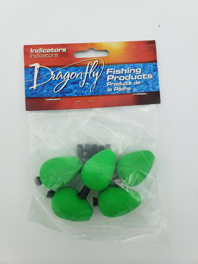 DRAGONFLY BALL INDICATOR 5PK 3/4 chartreuse