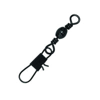 Eagle Claw Barrel Swivel w Interlock Snap Black