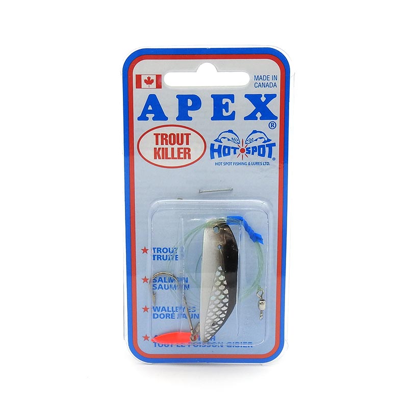 Hot Spot Lures Apex Trout Killer Flame Orange with Black Dot / 1.5 Hot Spot Lures Apex Trout Killer Flame Orange with Black Dot / 1.5
