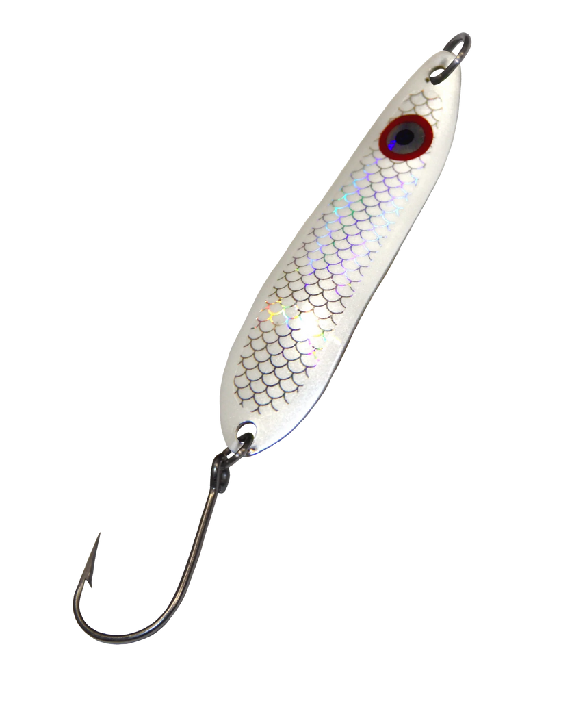 big eyes fishing lure Lighthouse Lures 3" Lighthouse Lure Big Eye Spoon-Snowball
