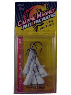 thumbnail image 2 of Leland Lures Crappie Magnet Jigheads – 1/16 Oz, White – 25 Pack 2 of 6