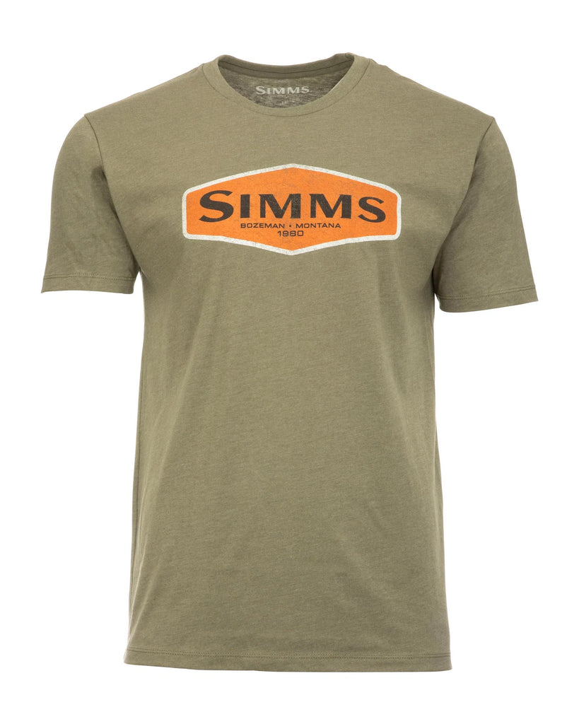 Simms M's Logo Frame T-Shirt Medium / Military Heather