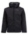 Black jacket with a hood on a white background