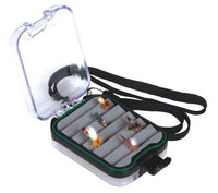 Temple Fork Outfitters Clear Lid Double-Sided Ripple Foam Fly Box w Neck Strap