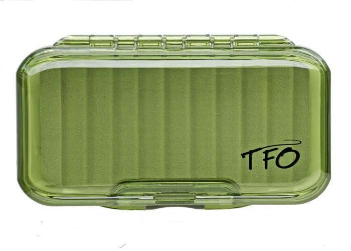 Temple Fork Outfitters Single-Sided Water Proof Olive Fly Box Ripple Foam